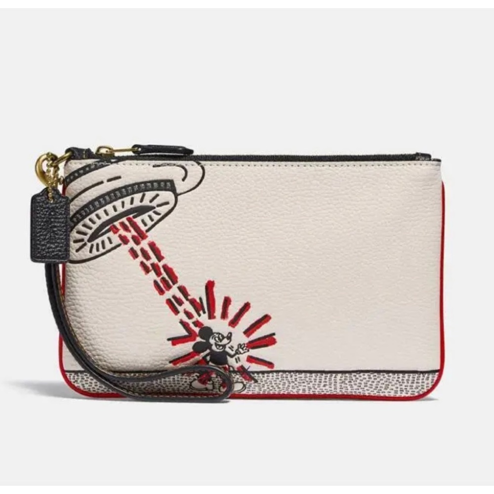 Coach Disney Keith Haring Studio Mickey Mouse Wristlet NWT